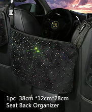 Load image into Gallery viewer, Car Hanging Organizer Seat Back Storage Premium Rhinestone Bling Container Stowing Tidying  Sparkly Accessories Interior Styling
