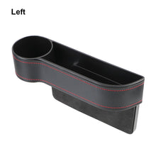 Load image into Gallery viewer, PU Leather Car Seat Gap Storage Box Universal Seat Gap Slit Box With Charging Hole Phone Bottle Keys Holder Box Auto Organizer
