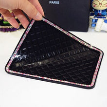 Load image into Gallery viewer, 18*14cm Anti Slip Mat Crystal Rhinestone Automobile Silicone Non-Slip Mat Pad Car Sticky for GPS Phone Car Interior Accessories
