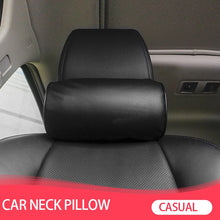 Load image into Gallery viewer, 1 Pcs Car Styling Seat Neck Pillow Protection PU Auto Headrest Support Rest Travelling Car Comfortable Headrest Neck Pillow
