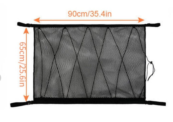 Portable Car Ceiling Storage Net Pocket Roof Interior Cargo Net Bag Car Trunk Storage Pouch Sundries Storage Organizer