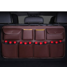 Load image into Gallery viewer, Car Rear Seat Organizer Auto Seat Back Storage Bag Automobile Trunk Cargo Mesh Ornaments Sundries Gadget Interior Accessories
