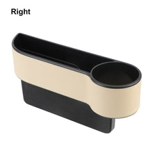 Load image into Gallery viewer, PU Leather Car Seat Gap Storage Box Universal Seat Gap Slit Box With Charging Hole Phone Bottle Keys Holder Box Auto Organizer
