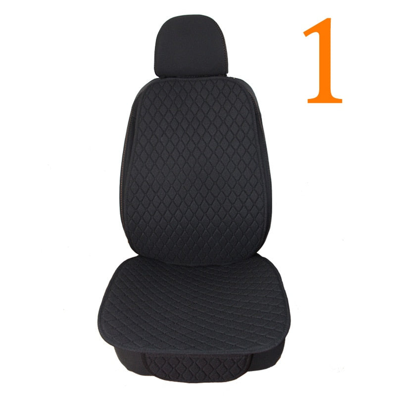 Summer Car Seat Cover Protector Auto Flax Front Back Rear Backrest Linen Seat Cushion Pad for Automotive Interior Truck Suv Van