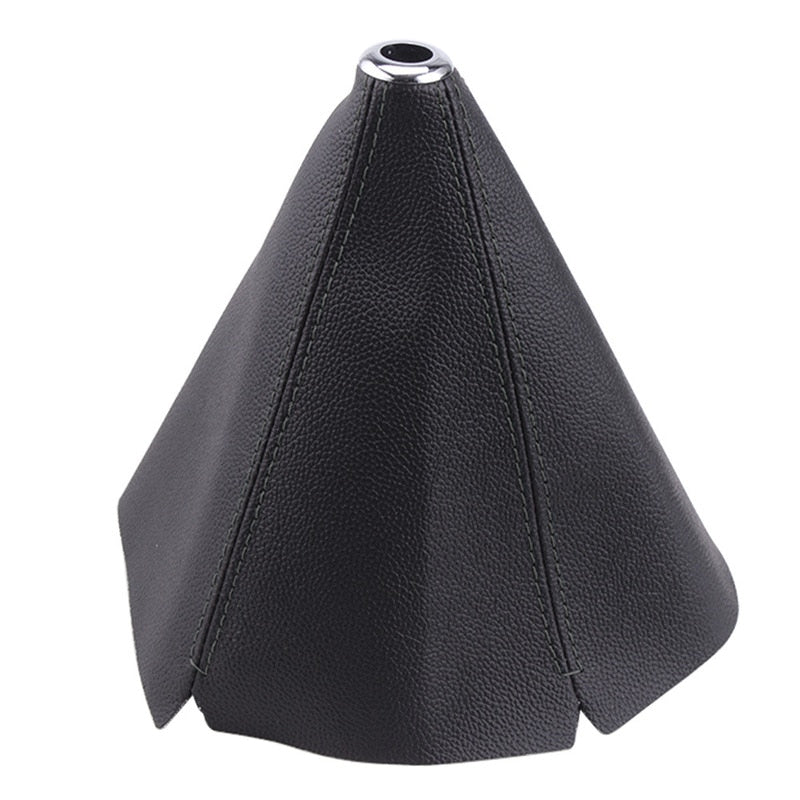 16mm universal PU leather car shift collar carbon fiber automatic car manual shift lever knob shift boot cover leggings