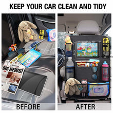 Load image into Gallery viewer, 1PC Car Back Seat Organizer Kids Car Backseat Cover Protector with Touch Screen Tablet Holder Kick Mats with Pocket for Toys
