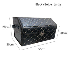 Load image into Gallery viewer, AUTOROWN PU Leather Trunk Organizer Box for Shopping Camping Picnic Home Garage Storage Bag Auto Interior Accessories S/M/L
