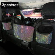 Load image into Gallery viewer, Car Hanging Organizer Seat Back Storage Premium Rhinestone Bling Container Stowing Tidying  Sparkly Accessories Interior Styling
