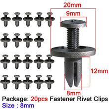 Load image into Gallery viewer, 10~ 50pcs Car 6mm Hole Plastic Rivets Fastener Push Clip Black Auto Vehicle Door Trim Panel Retainer Fastener Clips For Toyota
