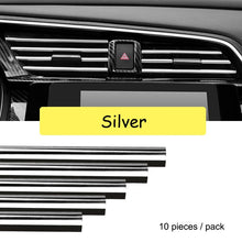 Load image into Gallery viewer, 10 Pieces Car-styling Chrome Styling Moulding Car Air Vent Trim Strip Air Conditioner Outlet Grille Decoration U Shape
