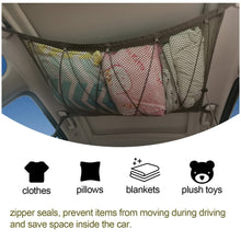 Load image into Gallery viewer, Portable Car Ceiling Storage Net Pocket Roof Interior Cargo Net Bag Car Trunk Storage Pouch Sundries Storage Organizer
