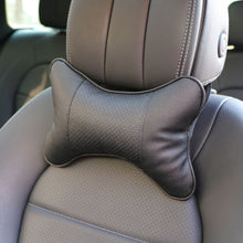 Load image into Gallery viewer, 2 PCS artificial leather car pillow protection your neck/car headrest hole-digging design/auto supplies safety neck pillow
