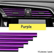 Load image into Gallery viewer, 10 Pieces Car-styling Chrome Styling Moulding Car Air Vent Trim Strip Air Conditioner Outlet Grille Decoration U Shape
