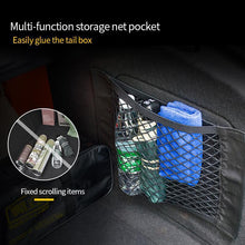 Load image into Gallery viewer, Car Back Rear Trunk Storage Net Seat Elastic String Net Magic Sticker Mesh Storage Bag Auto Organizer Seat Back Bag Freeshipping
