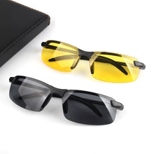 Load image into Gallery viewer, Universal Night Vision Glasses Sunglasses Men Outdoor Sport Sun Glasses Driver Goggles Black/Yellow Glasses for Night Driving
