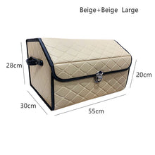 Load image into Gallery viewer, AUTOROWN PU Leather Trunk Organizer Box for Shopping Camping Picnic Home Garage Storage Bag Auto Interior Accessories S/M/L
