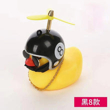 Load image into Gallery viewer, Society Lovely Duck in the Car Ornament Car Accessories Interior Decoration Auto Dashboard Toys With Helmet And Chain
