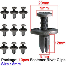 Load image into Gallery viewer, 10~ 50pcs Car 6mm Hole Plastic Rivets Fastener Push Clip Black Auto Vehicle Door Trim Panel Retainer Fastener Clips For Toyota
