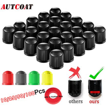 Load image into Gallery viewer, AUTCOAT Tire Stem Valve Caps, with O Rubber Ring, Universal Stem Covers for Cars, SUVs, Bike and Bicycle, Trucks, Motorcycles
