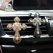 Load image into Gallery viewer, Car Accessories Interior Car Air Freshener Diamond Cross Jesus Christian Vent Clip Aroma Car Smell Flavoring In Auto Decoration
