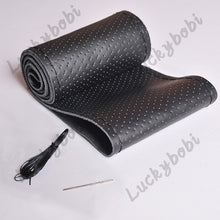 Load image into Gallery viewer, Car Steering Wheel Braid Cover Needles And Thread Artificial Leather Car Covers Suite 7 Color DIY Texture Soft Auto Accessories
