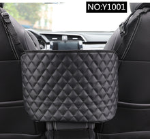 Load image into Gallery viewer, Car Large Capacity Storage Pocket Seat Crevice Net Handbag Holder Luxury Leather Seat Back Organizer Mesh  Bag Automotive Goods
