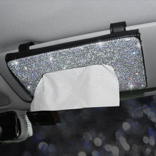 Load image into Gallery viewer, 1 Pcs Crystal Car Tissue Box Towel Sets Car Sun Visor Tissue Box Holder Auto Interior Storage Decoration for BMW Car Accessories
