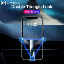 Load image into Gallery viewer, CAFELE Universal Gravity Car Phone Holder Alloy Air Vent Mobile Phone Holder Mount Stand For Car coche Interior Car Accessory
