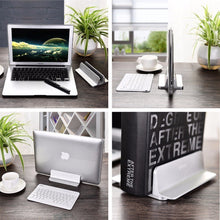 Load image into Gallery viewer, Vertical Adjustable Laptop Stand Aluminium Portable Notebook Mount Support Base Holder For MacBook Pro Air Accessory Book Holder
