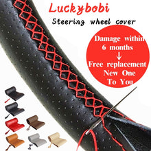 Load image into Gallery viewer, Car Steering Wheel Braid Cover Needles And Thread Artificial Leather Car Covers Suite 7 Color DIY Texture Soft Auto Accessories
