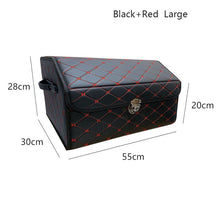 Load image into Gallery viewer, AUTOROWN PU Leather Trunk Organizer Box for Shopping Camping Picnic Home Garage Storage Bag Auto Interior Accessories S/M/L
