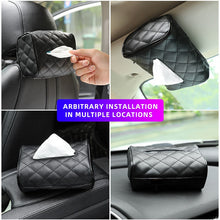 Load image into Gallery viewer, 1 Pcs Black Tissue Boxes with Disposable Napkins Tissue Boxes Car Accessories Tissue Bag Organizer Car Decoration Auto Storage
