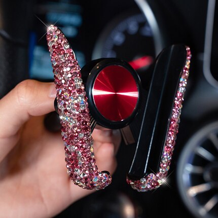 1Pcs Car Universal Air Vent Crystal Phone Holder for Xiaomi Pocophone F1 Huawei For BMW Air Vent Mount Cell Phone Stander