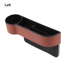 Load image into Gallery viewer, PU Leather Car Seat Gap Storage Box Universal Seat Gap Slit Box With Charging Hole Phone Bottle Keys Holder Box Auto Organizer
