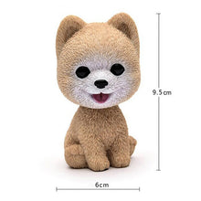 Load image into Gallery viewer, 9cm Husky Teddy Pomeranian Car Shake Head Dog Ornaments Cute Nodding Decoration Gift For Car Interior Home Room Auto Accessories
