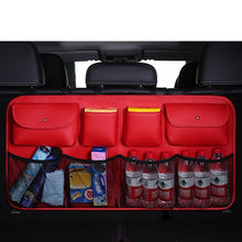 Load image into Gallery viewer, Car Rear Seat Organizer Auto Seat Back Storage Bag Automobile Trunk Cargo Mesh Ornaments Sundries Gadget Interior Accessories
