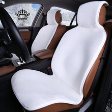 Load image into Gallery viewer, Faux fur Car Seat Cover winter White Universal Automotive interior Artificial fur Car Seat Cushion For toyota BMW Kia Mazda Ford
