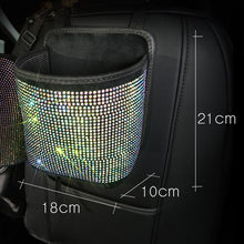 Load image into Gallery viewer, Car Hanging Organizer Seat Back Storage Premium Rhinestone Bling Container Stowing Tidying  Sparkly Accessories Interior Styling
