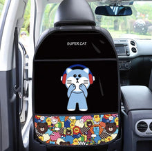 Load image into Gallery viewer, 1PCS Car Seat Back Cover Protector for Kids Cartoon Car Anti Kick Mat with Bag Waterproof Car Seat Back Protector Anti Kick Pad
