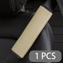 Load image into Gallery viewer, Car Accessories Seat Belt Pu Leather Safety Belt Shoulder Cover Breathable Protection Seat Belt Padding Pad Auto Interior Access
