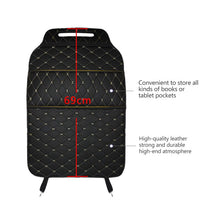 Load image into Gallery viewer, AUTOROWN Car Seat Back Protector For Toyota Lada Kia Lexus PU Leather Car Seat Storage Bag Automobile Accessories Anti Kick Mat
