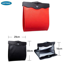 Load image into Gallery viewer, 1Pcs LED Car Trash Can Artificial Leather Storage Pocket Reusable Waterproof Garbage Bag Traveling Portable Offices Toilet
