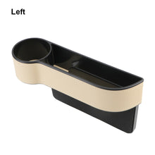 Load image into Gallery viewer, PU Leather Car Seat Gap Storage Box Universal Seat Gap Slit Box With Charging Hole Phone Bottle Keys Holder Box Auto Organizer
