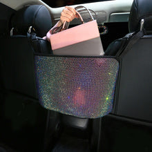 Load image into Gallery viewer, Luxury Diamond Rhinestone Car Storage Bag Organizer Seat Back Holder Multi-Pockets Car Backseat Stowing Tidying for Women
