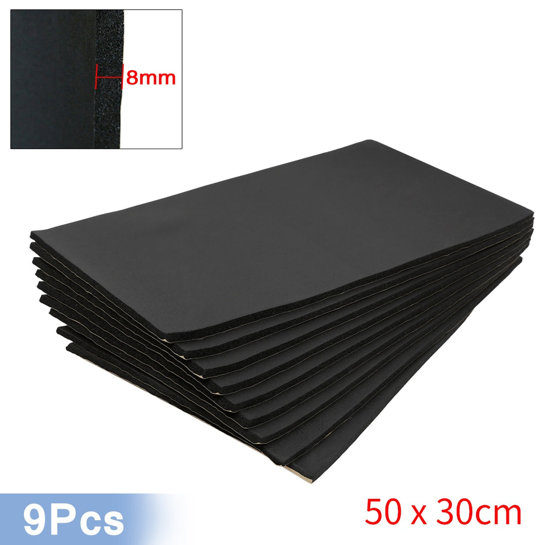 Uxcell 9pcs/12pcs 50cm*30cm Sound Deadener Heat Insulation Mat Car Van Sound Proofing Deadening Insulation Car Hood Insulation