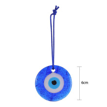 Load image into Gallery viewer, 1PC Blue Lampwork Glass Turkish Evil Eye Charm Pendant Tassel Car Craft Decoration Pendant Car Interior Decor
