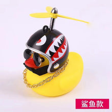 Load image into Gallery viewer, Society Lovely Duck in the Car Ornament Car Accessories Interior Decoration Auto Dashboard Toys With Helmet And Chain
