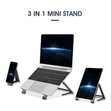 Load image into Gallery viewer, Mini Laptop Holder Adjustable Portable Phone Stand Support  3in1 Notebook Stand Holder For Macbook iPhone
