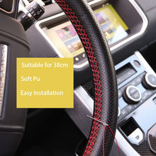 Load image into Gallery viewer, Car Steering Wheel Braid Cover Soft Texture Car Covers With Needles And Thread Artificial Leather Car Styling Covers
