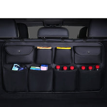 Load image into Gallery viewer, Car Rear Seat Organizer Auto Seat Back Storage Bag Automobile Trunk Cargo Mesh Ornaments Sundries Gadget Interior Accessories
